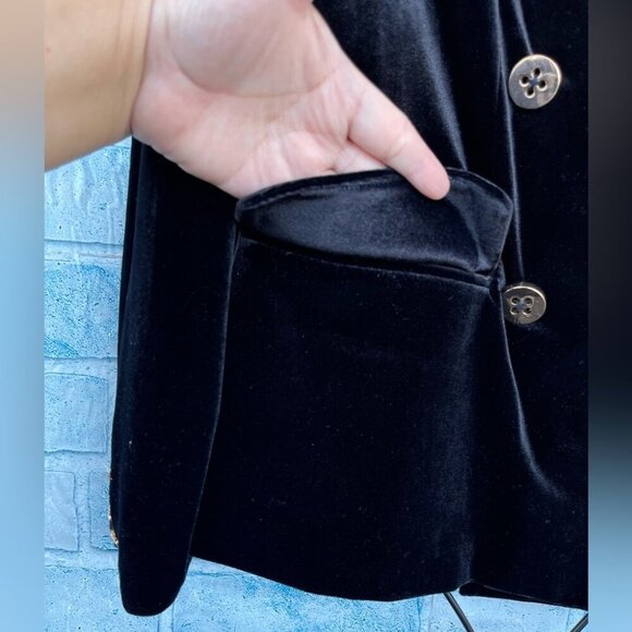 GRETCHEN SCOTT double breasted velvet blazer size small - Picture 5 of 9